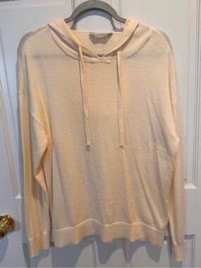Women's Cashmere Blend Hoodie - Cream, Size S